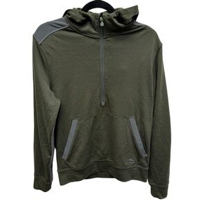 L.L.Bean Ridge Runner Merino Wool Hoodie men’s green small hunting gear